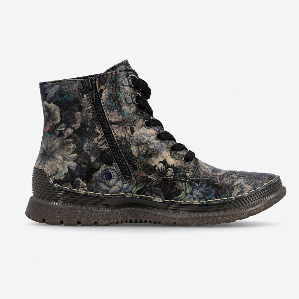 Rieker 53632 Womens Ankle Boots Black-Pastel/Antique