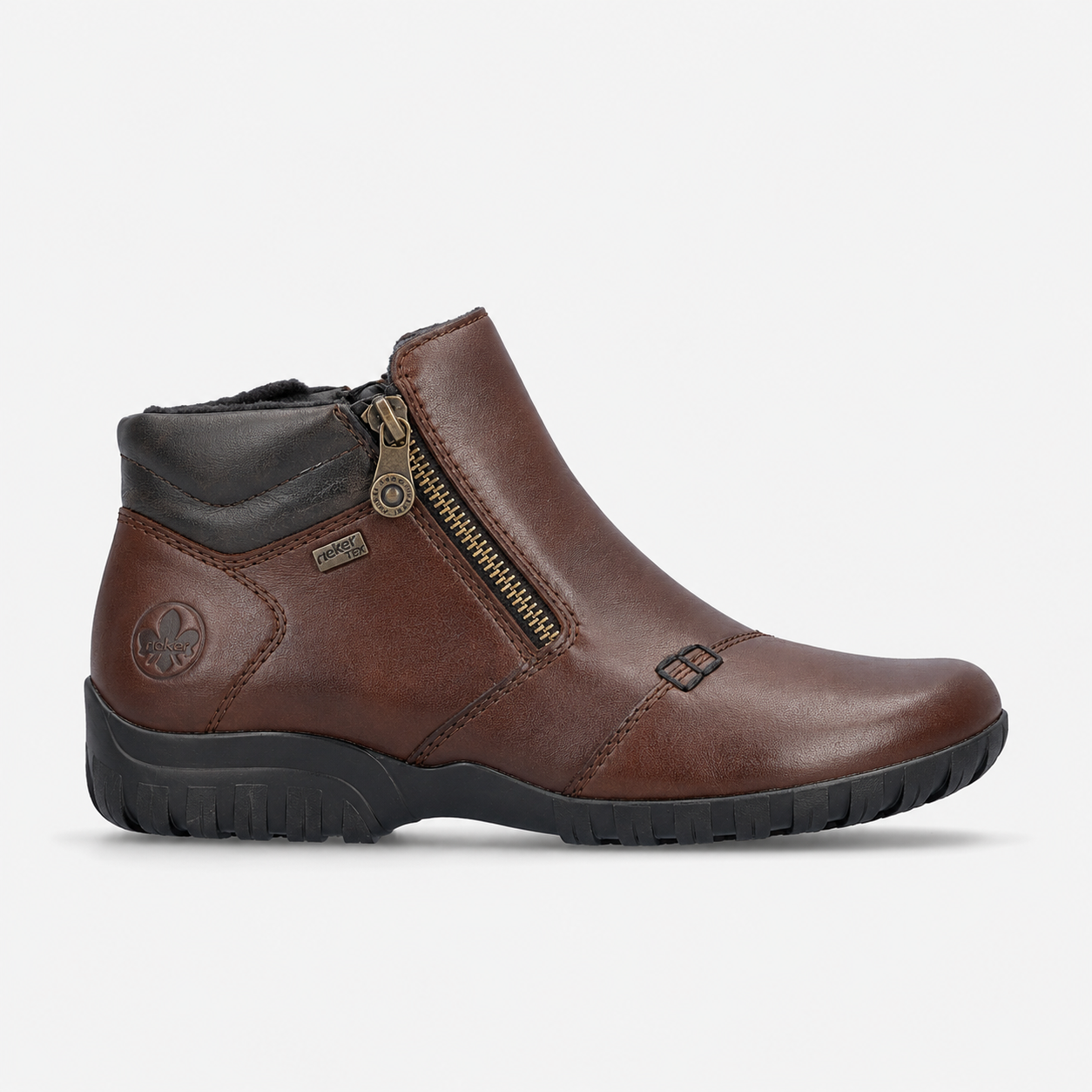 Rieker L4655 Womens Ankle Boots Ebony/Antique