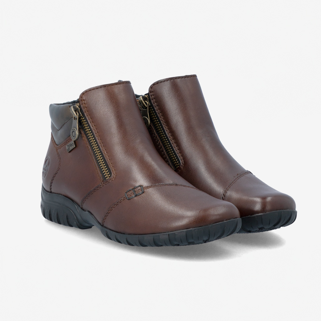 Rieker L4655 Womens Ankle Boots Ebony/Antique