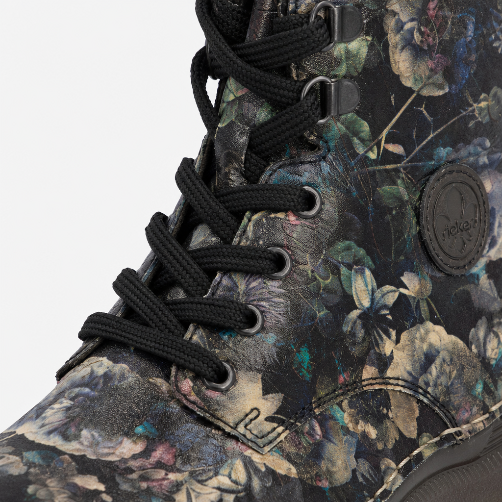 Rieker 53632 Womens Ankle Boots Black-Pastel/Antique