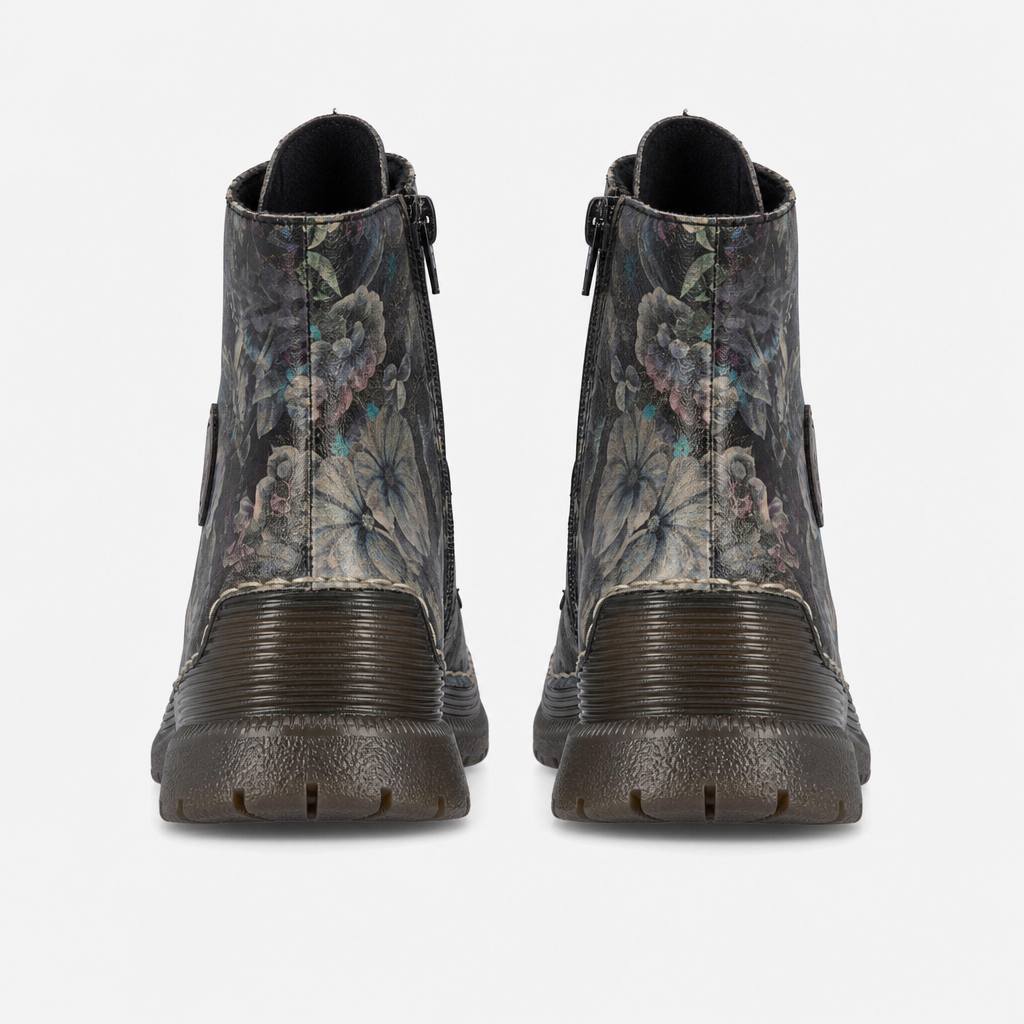 Rieker 53632 Womens Ankle Boots Black-Pastel/Antique