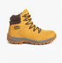 Apache AP314CM Mens Boots Wheat side view showing nubuck upper, lace-up closure, and rubber sole.