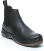 Apache AP714SM Mens Dealer Boots Black side view showing leather upper, ankle height, and pull-on design