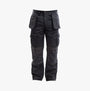 Apache APKHT Mens Trousers Black front view showcasing multiple pockets and Cordura-reinforced knees.