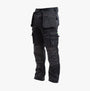 Apache APKHT Mens Trousers Black side view showing multiple pockets and Cordura-reinforced knees