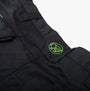 Apache APKHT Mens Trousers Black detail view showing fabric and logo.