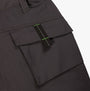 Apache APKHT Mens Shorts Grey detail view with utility pocket and design features