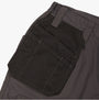 Detail view of Apache APKHT Mens Shorts Grey showing utility pocket design and reinforced stitching.