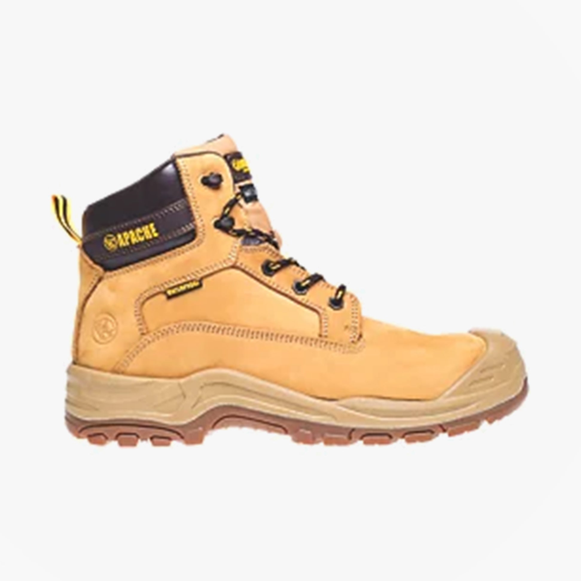 Apache ARIZONA Unisex Boots Honey side view showcasing lace-up design and nubuck upper.