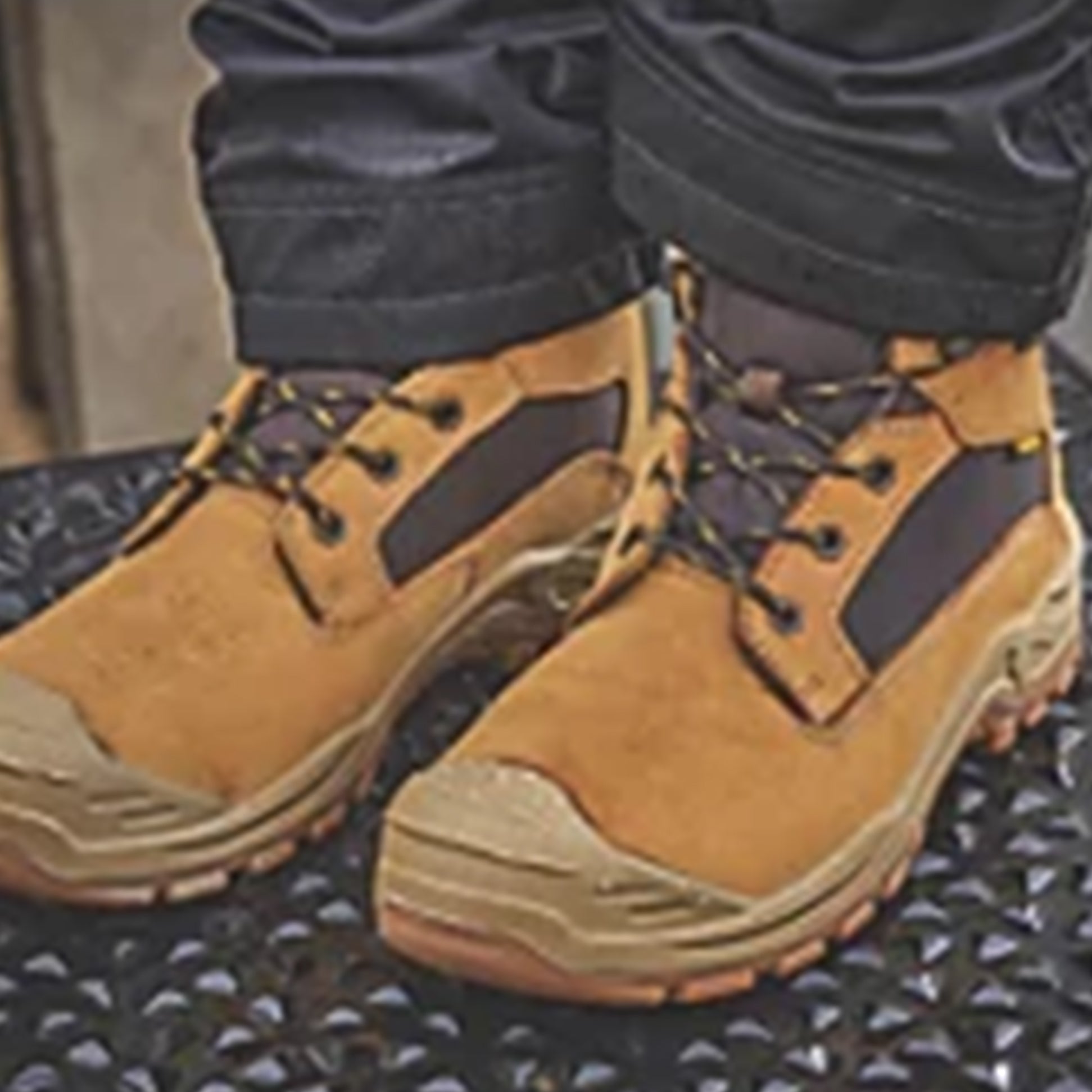 Apache ARIZONA Unisex Boots Honey side view, showcasing the lace-up design and durable nubuck material.