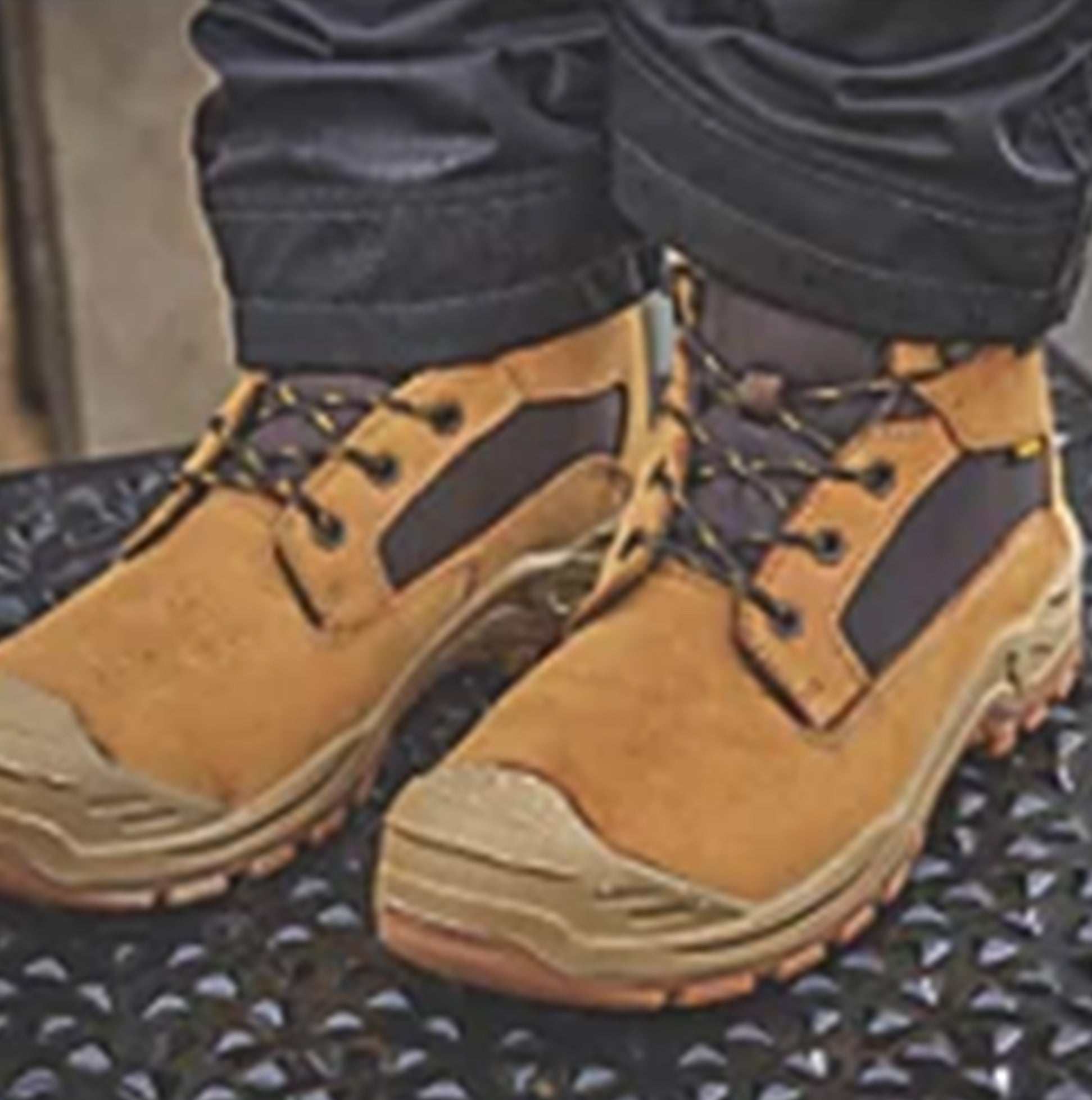 Apache ARIZONA Unisex Boots Honey side view, showcasing the lace-up design and durable nubuck material.