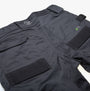 Apache ATS Mens Trousers Grey back view showcasing pockets and Cordura-reinforced knee pad pockets.