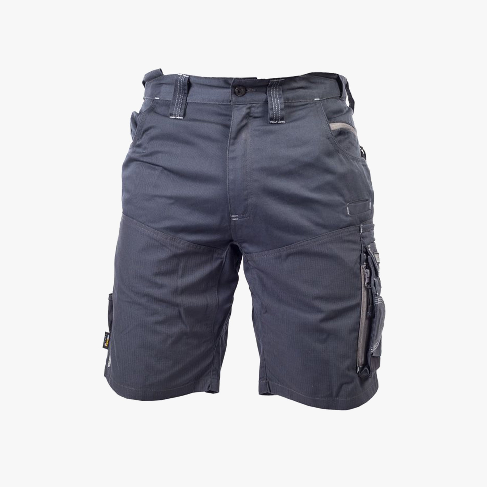 Apache ATS CARGO Mens Shorts Grey front view showcasing lightweight fabric and multiple pockets.