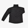 Apache ATS TECH Mens Quarter-Zip Fleece Black front view showcasing the bonded zip pocket and thumb loops.