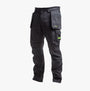 Apache BANCROFT Mens Trousers Black side view showcasing multiple utility pockets and durable material.