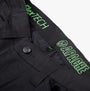 Apache BANCROFT Mens Trousers Black close-up detail view showing the waistband and branding.