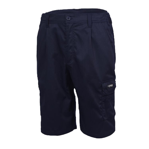Apache BANFF Mens Shorts Navy front view showcasing lightweight fabric and cargo pocket.