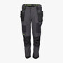 Apache CALGARY Mens Trousers Black front view showcasing design and features with pockets and Cordura-reinforced knee pads.