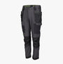 Apache CALGARY Mens Trousers Black front view with multiple pockets and Cordura-reinforced knee pads.
