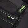 Detail view of Apache CALGARY Mens Trousers Black showing label and stitching features.