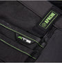 Detail view of Apache CALGARY Mens Trousers Grey Black showing logo and stitching features.
