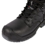 Apache CHILLIWACK Unisex Boots Black detail view showing round toe, lace-up closure, and rubber sole.
