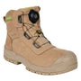 Apache CHURCHILL Unisex Boots Stone side view of waterproof lace-up safety boots in tan color.