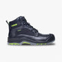Apache DAKOTA Unisex Boots Black side view displaying lace-up design and durable rubber sole.