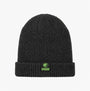 Apache DAWSON Unisex Workwear Beanie Hat Charcoal Grey front view with green Apache logo