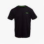 Apache DELTA Mens Workwear T-Shirt Black front view, featuring a debossed chest logo and ribbed crew neck.