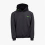 Apache KINGSTON Mens Hoody Grey Black front view showcasing kangaroo pocket and adjustable hood.