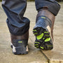 Apache NEPTUNE Mens Boots Brown rear view showing rubber sole and ankle height design.