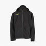 Apache OTTAWA Mens Waterproof Coat Black front view with foldaway hood and zip closure.