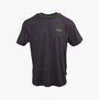 Apache VANCOUVER Mens T Shirt Grey front view with green detailing and round neckline in a polcotton blend.