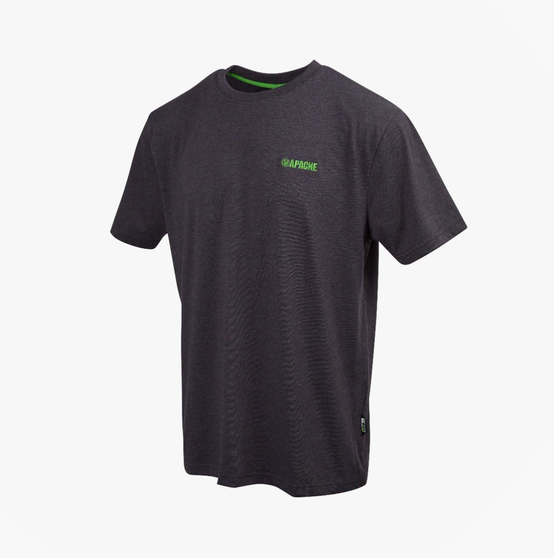 Apache VANCOUVER Mens T Shirt Grey front view showcasing the lightweight polycotton blend material.
