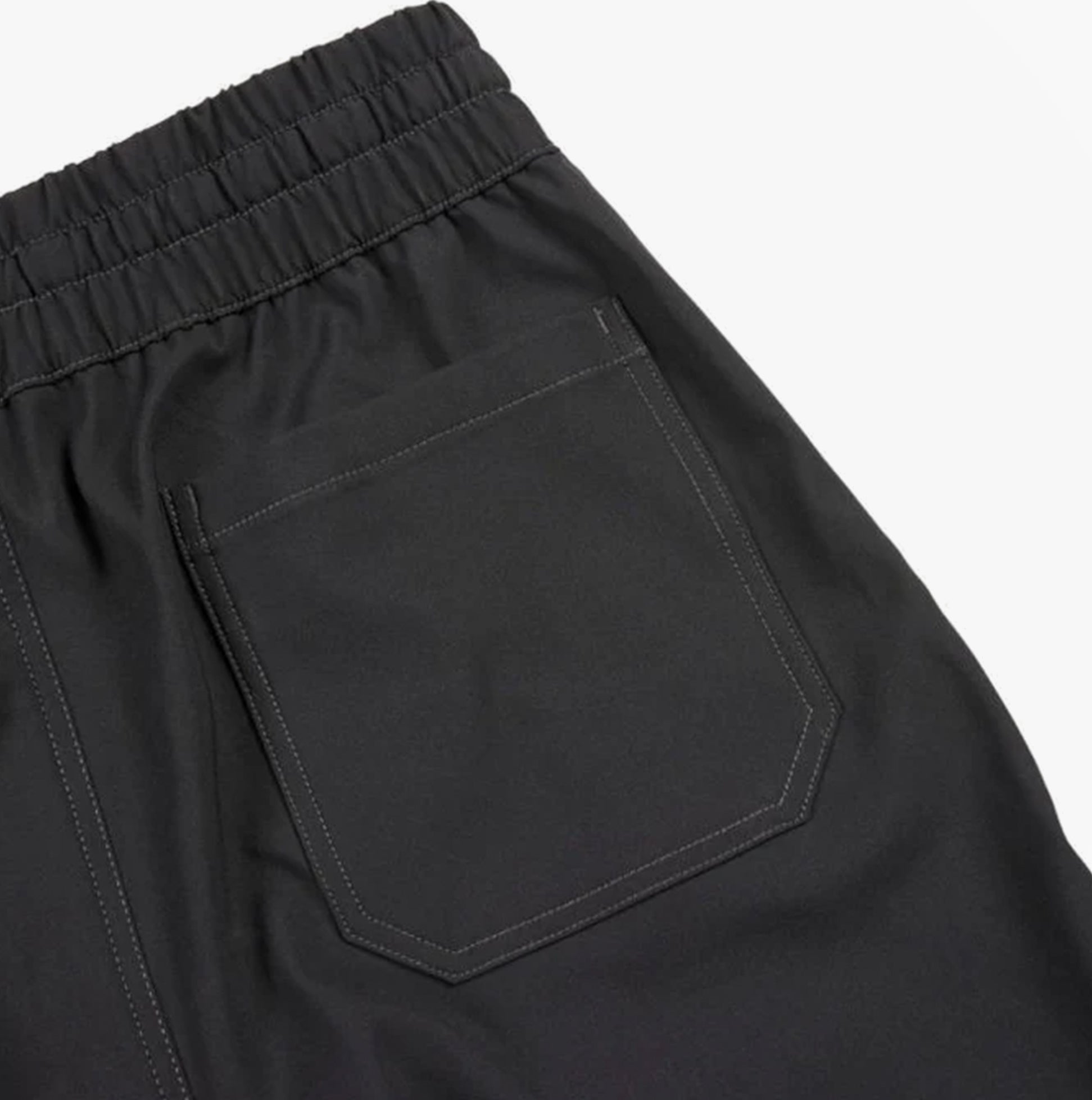 Apache WATSON Mens Workwear Joggers Black Grey back view showing elasticated waist and cargo pocket.