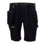 Apache WHISTLER Mens Workwear Shorts Black, front view showcasing multi-pocket features and lightweight design.