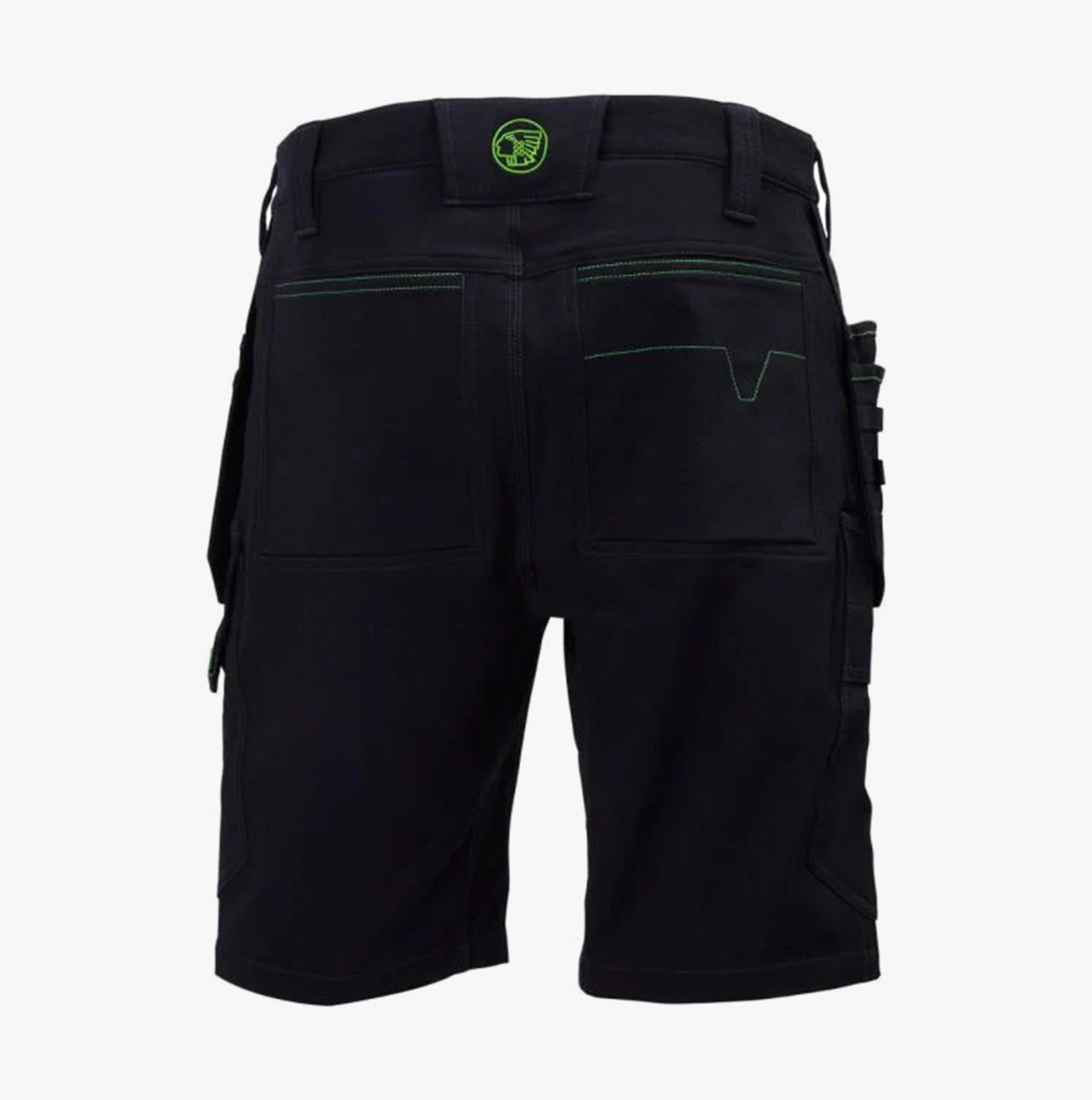 Apache WHISTLER Mens Workwear Shorts Black back view showing pockets and detail.