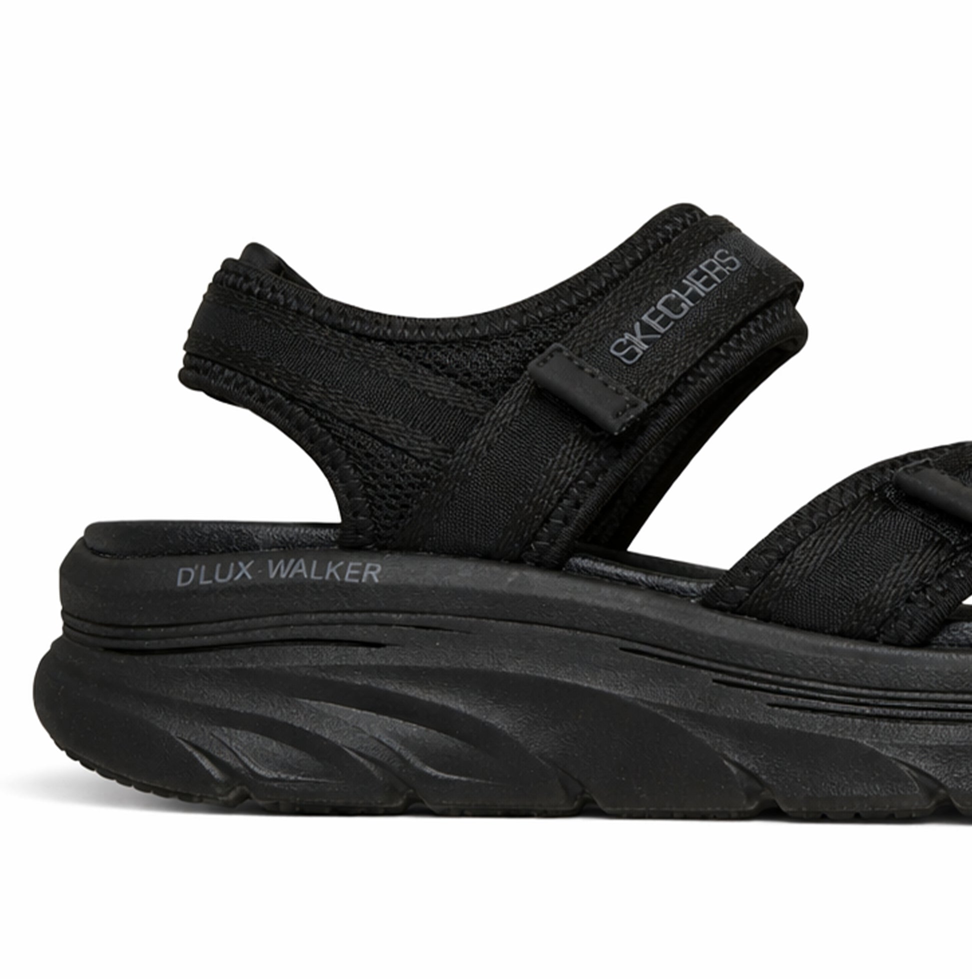 Skechers D'LUX WALKER SANDAL-BOLD CITY Womens Ankle Strap Sandals Black