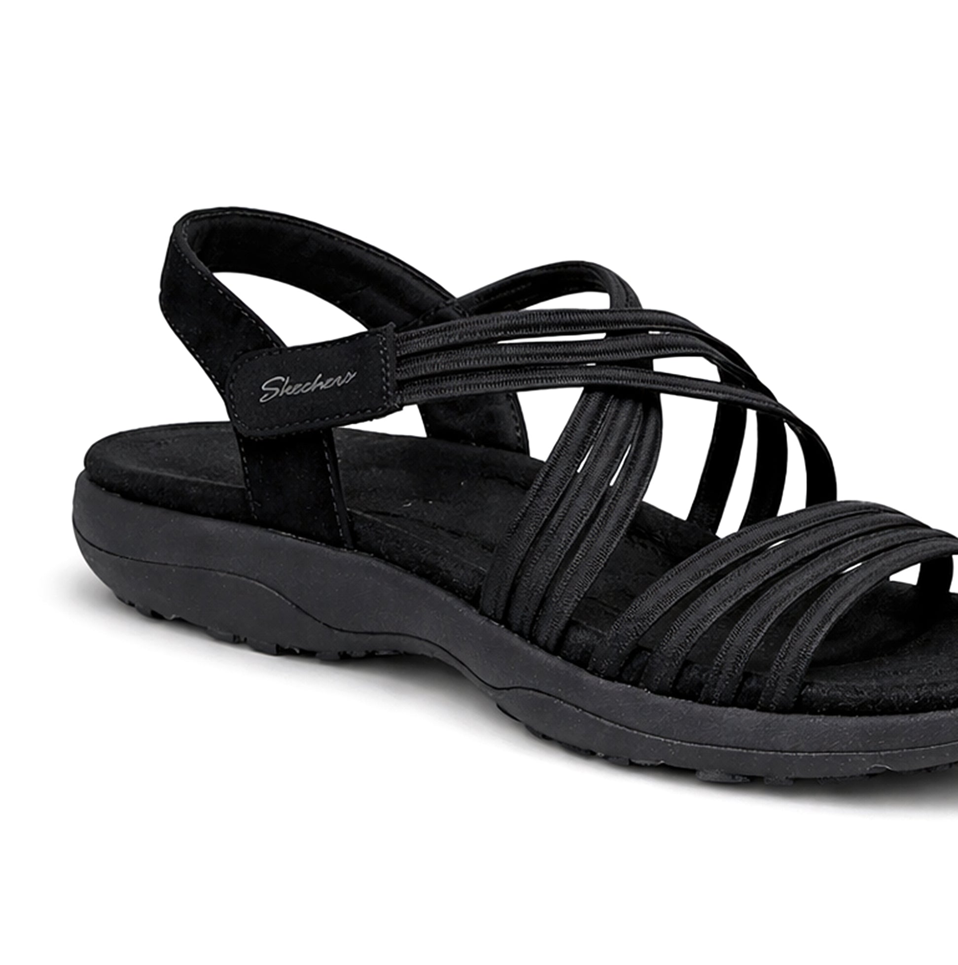 Skechers 164036 REGGAE SLIM - SUNNYSIDE 2.0 Womens Cross Strap Sandals Black