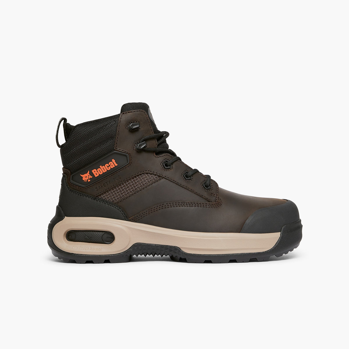 Bobcat DAKOTA Mens Nubuck Hiker Safety Boots Dark Brown