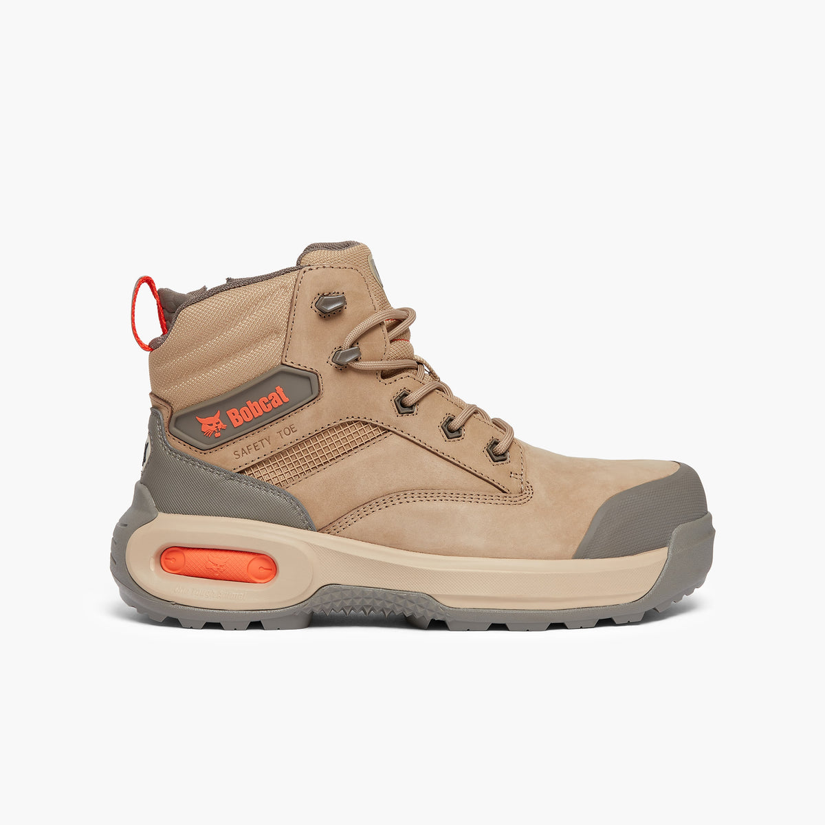 Bobcat DAKOTA Mens Nubuck Hiker Safety Boots Stone