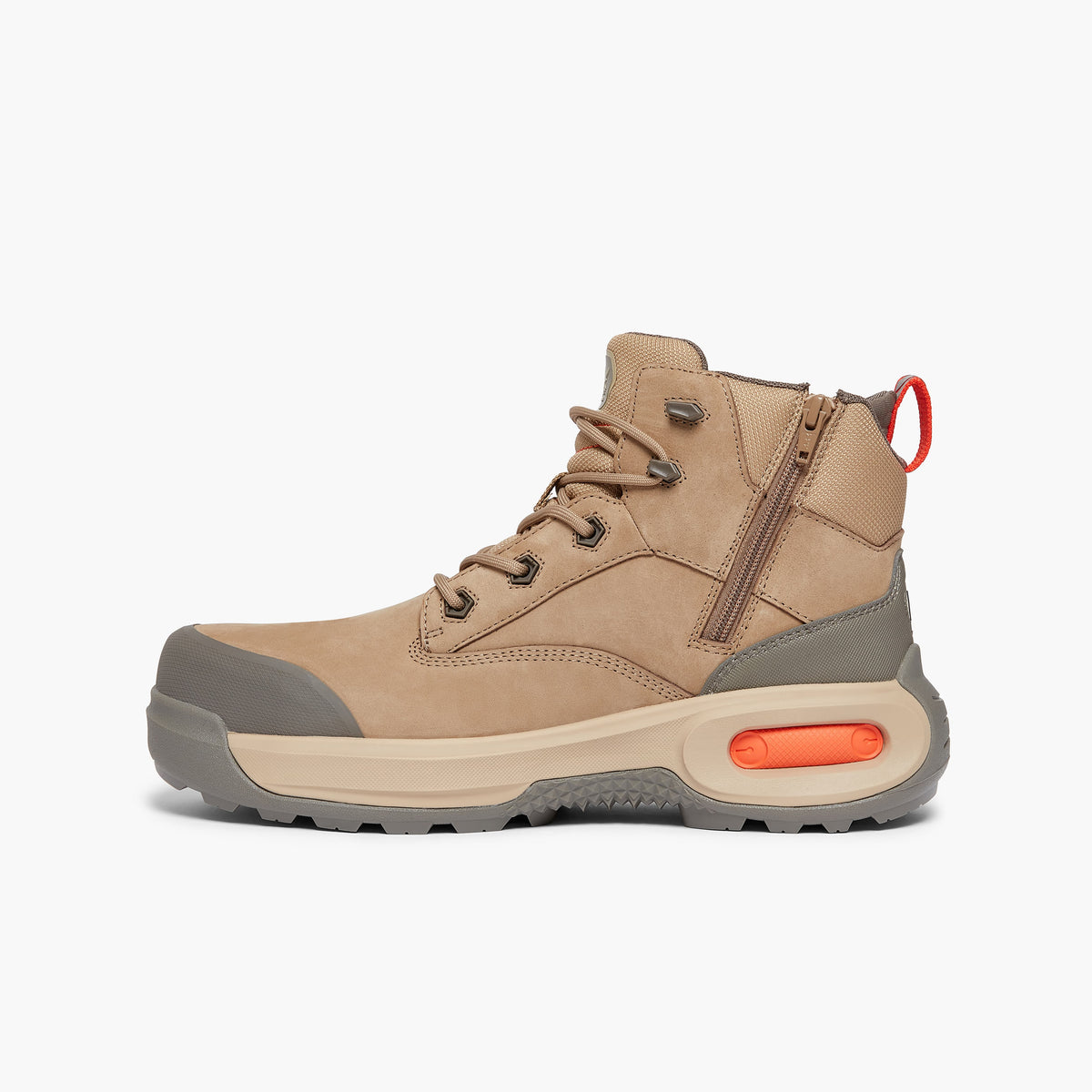 Bobcat DAKOTA Mens Nubuck Hiker Safety Boots Stone