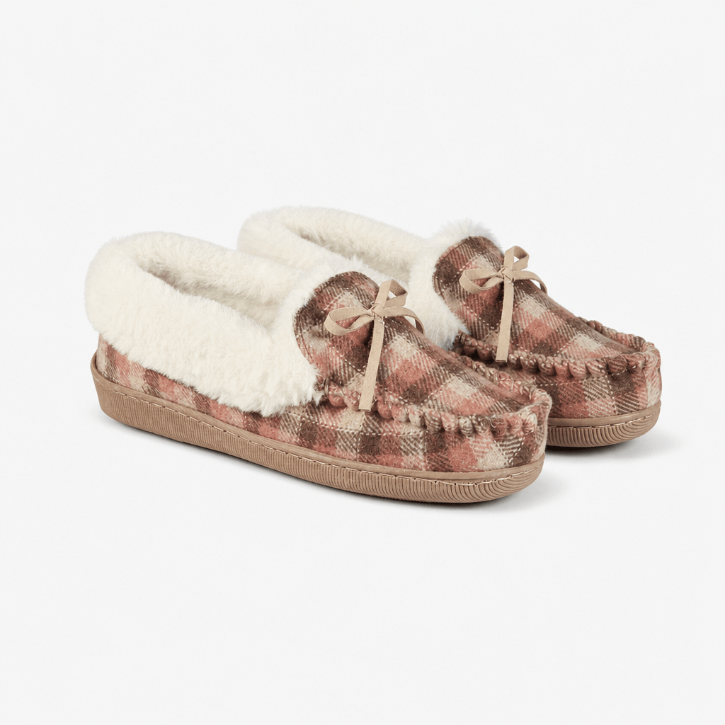 CAITHNESS/BEIGE CAITHNESS Womens Moccasin Slippers Beige