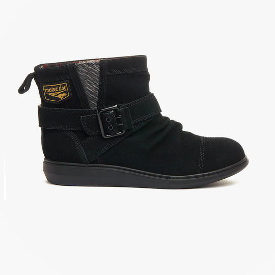 Rocket Dog MINT Womens Suede Boots Black