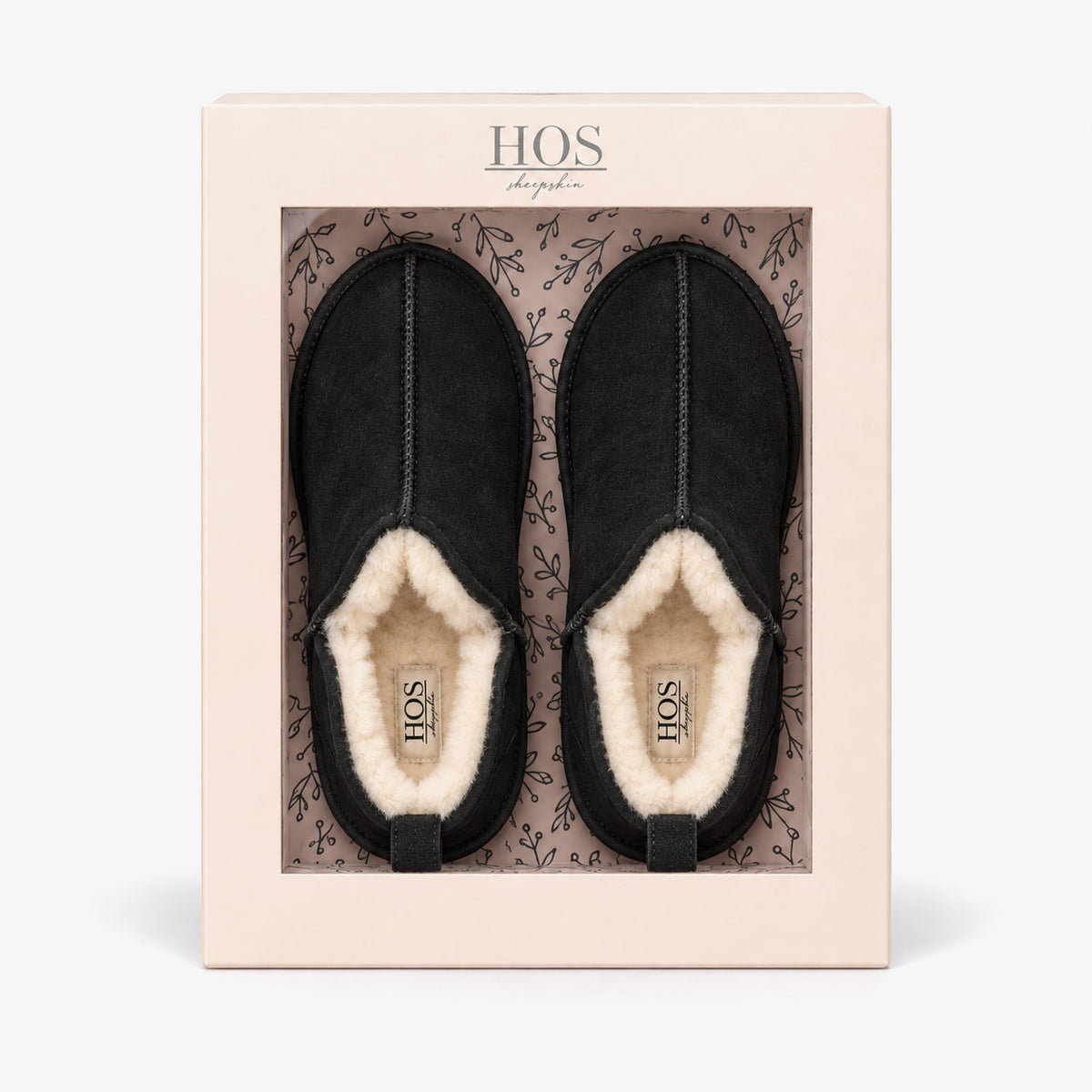 HOS Sheepskin TIA Womens Slipper Boots Black