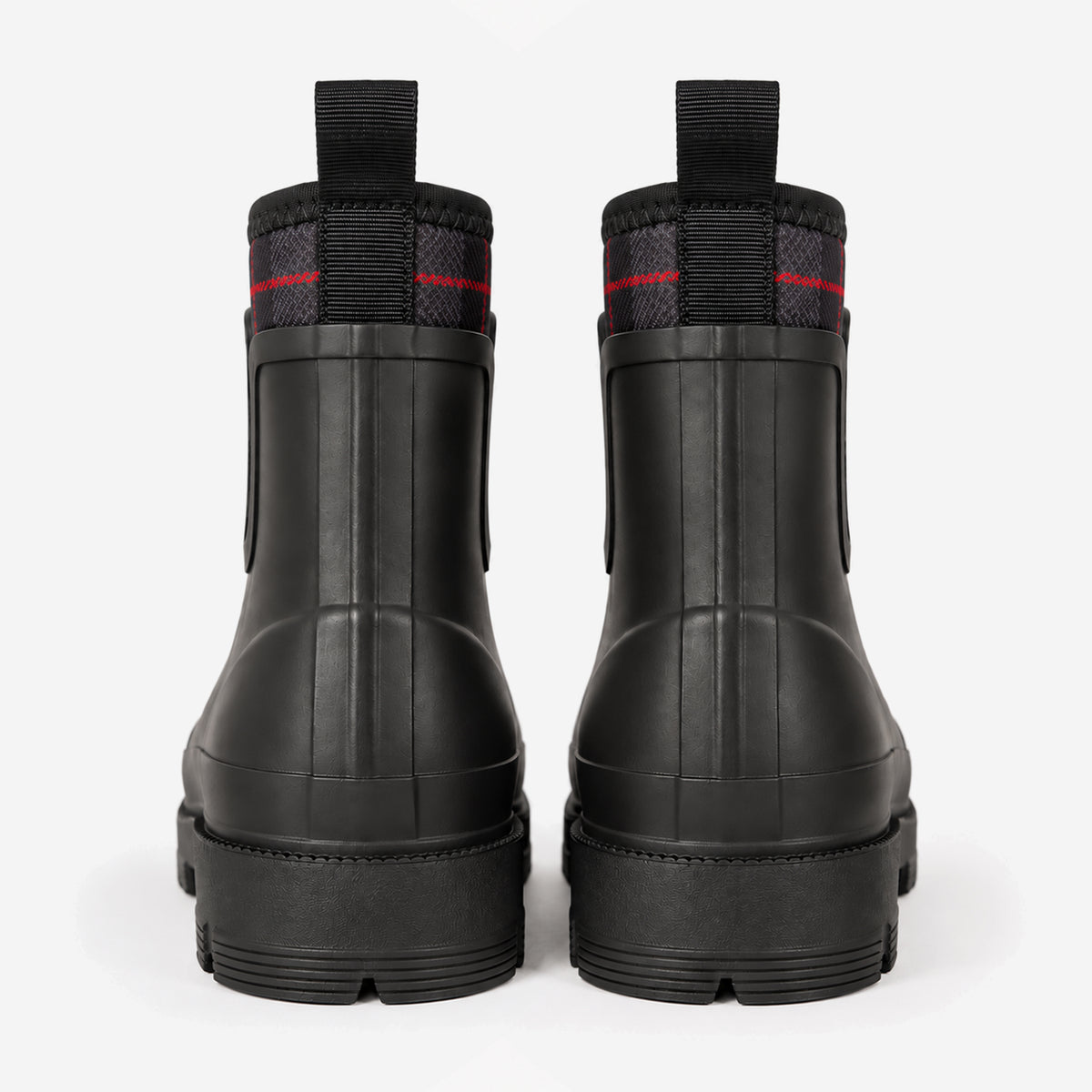 Mud Dogs BROOKE Womens Ankle Neoprene Wellies Black Check