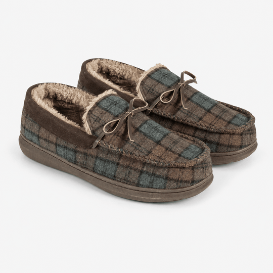 Jo & Joe BUDE Mens Mule Slippers Brown