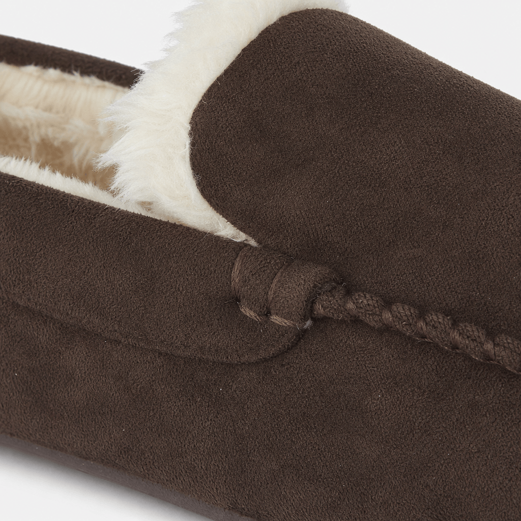 Jo & Joe ALBIE Mens Moccasin Slippers Brown