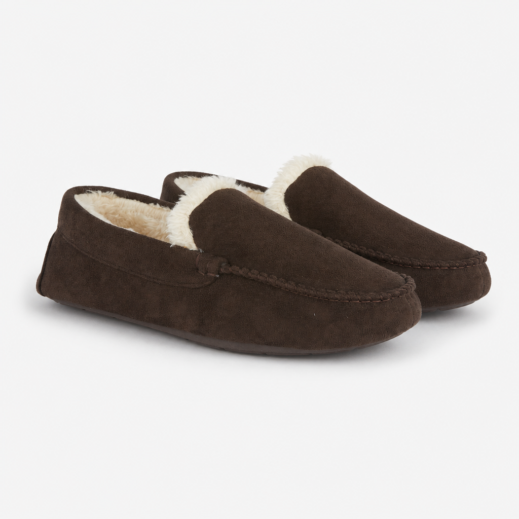 Jo & Joe ALBIE Mens Moccasin Slippers Brown
